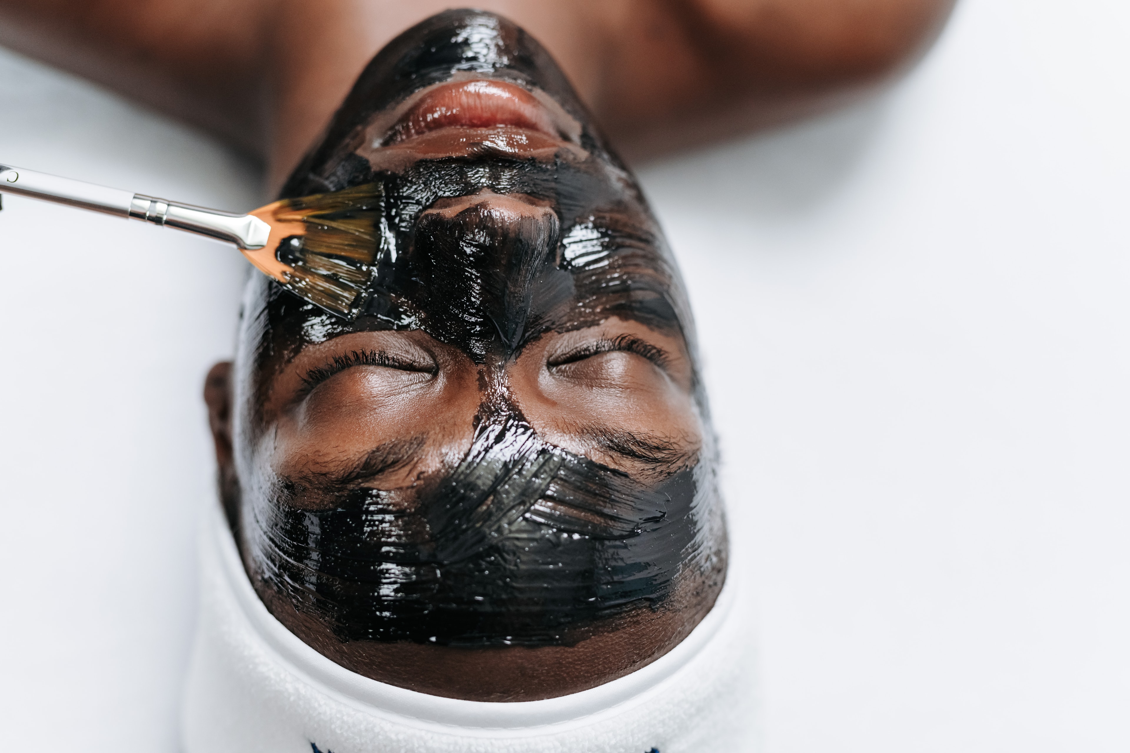 Charcoal facial mask treatment at Bayshore Beauty